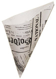 Hors d'oeuvre Mini K-13 English Newspaper  Checked Paper Cones, holds 4.5 oz.