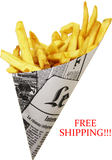 SOLD OUT UNTIL LATE OCT 2025 X-Large K-20 French Newspaper Paper Cones, holds 12.5 oz.