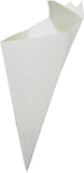 Blow-OUT Sale X-Large K-20 White Cardboard Cone With Built In Sauce Container, , holds 12.5 oz.