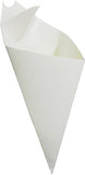 Blow-OUT Sale X-Large K-20 White Cardboard Cone With Built In Sauce Container, , holds 12.5 oz.