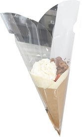 Plastic Perforated TO-GO Bags for Japanese Crepes : want to add sticker with your logo contact custom@friteshop.com