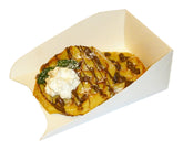 Belgian Waffle Tray White. Ships flat, simple to fold & serve.