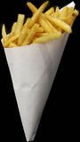 X-Large K-20 White Paper Cones, holds 12.5 oz: want to add sticker with your logo contact custom@friteshop.com