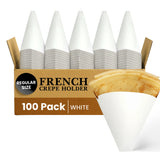 REGULAR SIZE
FRENCH
CREPE HOLDER
100 Pack
WHITE