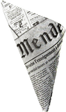 Hors d'oeuvre Mini K-13 French Newspaper Paper Cones,  holds 4.5 oz.