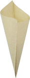 Hors d'oeuvre Mini Plus K-14 Eco Friendly  Brown Paper Cones, holds 5.5 oz.