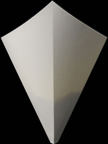 White Cardboard Cones Without Sauce Container, holds 7.5 oz.