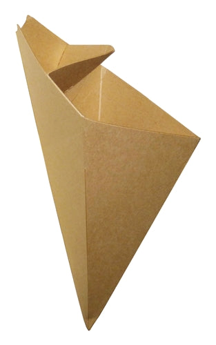 Blow-OUT Sale Full Case Large K-18 Eco Friendly  Cardboard Cone With Built In Sauce Container, holds 9.5 oz.