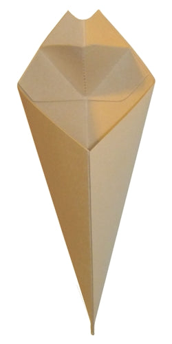 Blow-OUT SALE On Full Case Large K-20 Eco Friendly Cardboard Cone With Built In Sauce Container, holds 12.5 oz.
