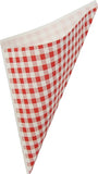 Jumbo K-23 Red & White Check Paper Cones, holds 18.5 oz