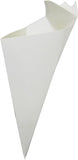 Jumbo K-23 White Cardboard Cone With Built In Sauce Container,  holds 18.5 oz.