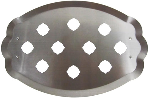 Oval Catering Tray Stainless Steel simple attachable legs,Hand-Made, light weight (2 lbs)  Fits all of our Cones (both paper and cardboard).
