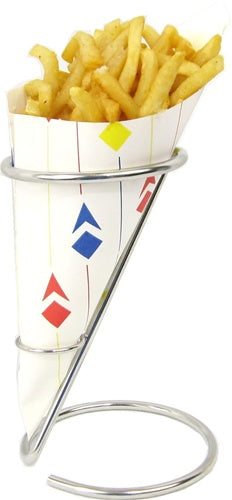 Contemporary Table Top Cone Holder, Stainless Steel - Fits our paper cones size K17,  K-18, K-20, K-21, K-23
