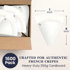 1600 Pack
CRAFTED FOR AUTHENTIC FRENCH CREPES
Heavy-Duty 250g Cardboard