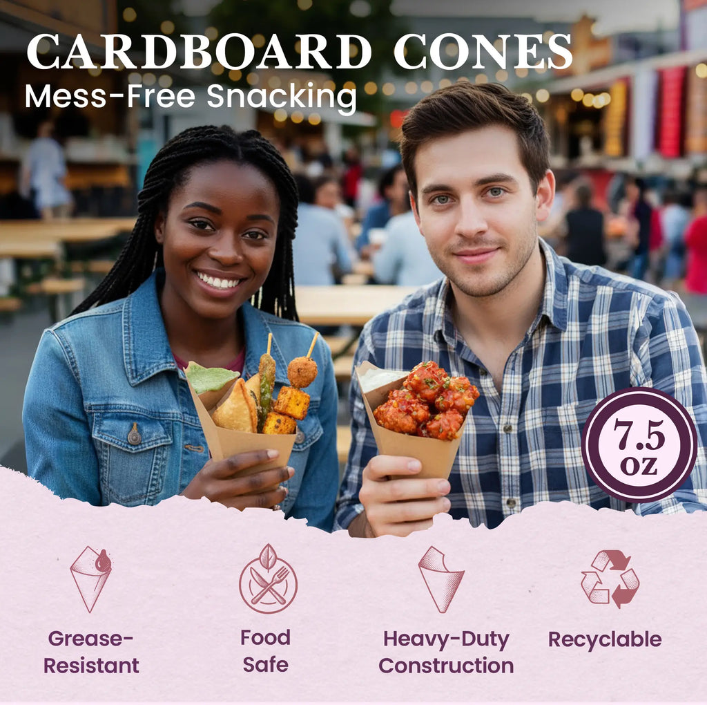 CARDBOARD CONES
Mess-Free Snacking
