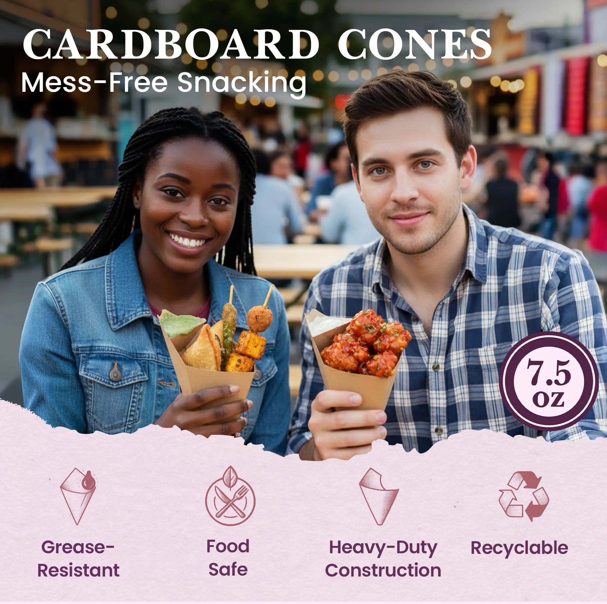 CARDBOARD CONES
Mess-Free Snacking
