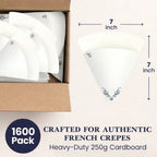 1600 Pack
CRAFTED FOR AUTHENTIC FRENCH CREPES
Heavy-Duty 250g Cardboard