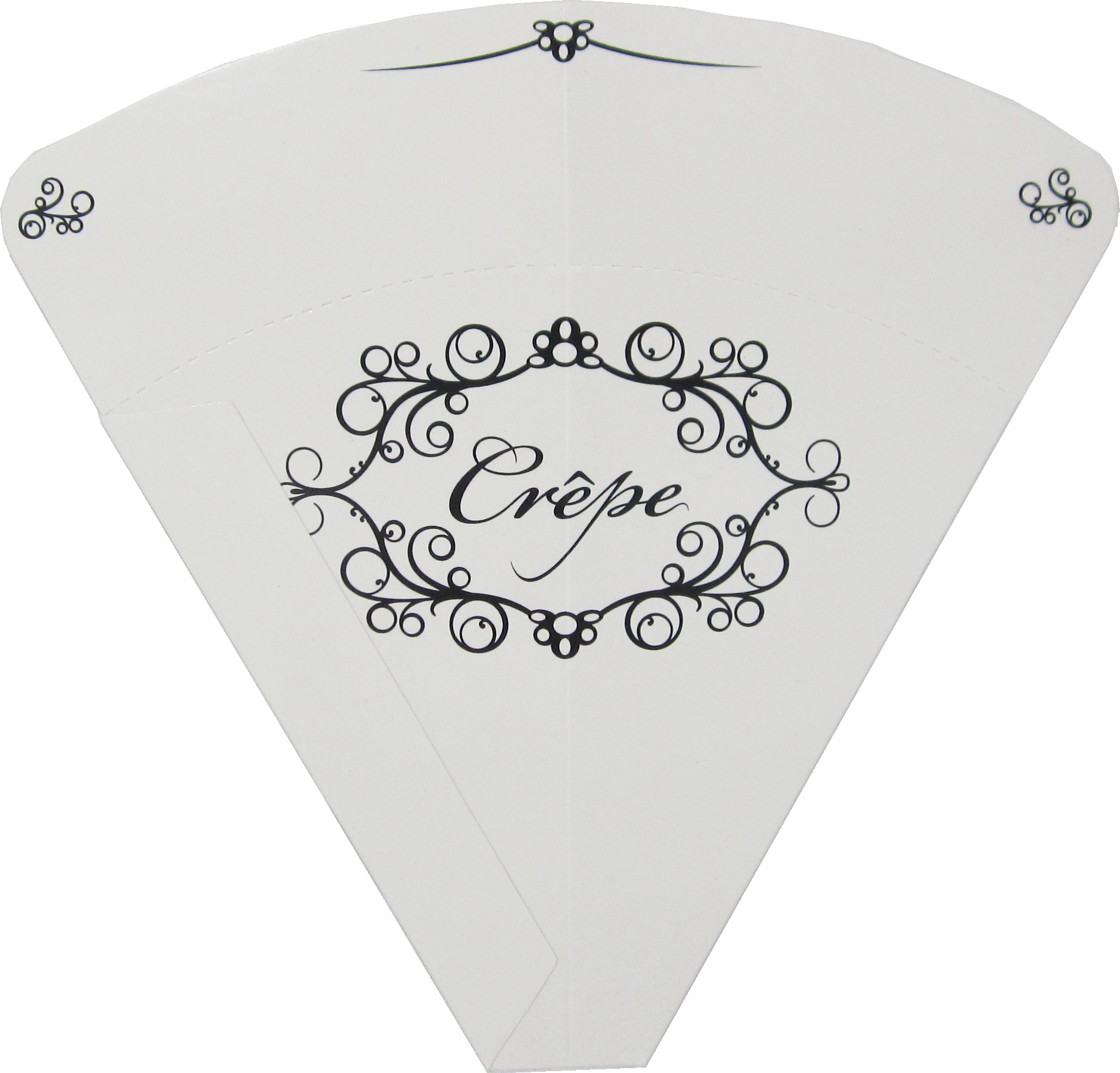 Regular Size French Crepe Holder Delicate Victorian Design-  Perforated 250 GRAM Cardboard