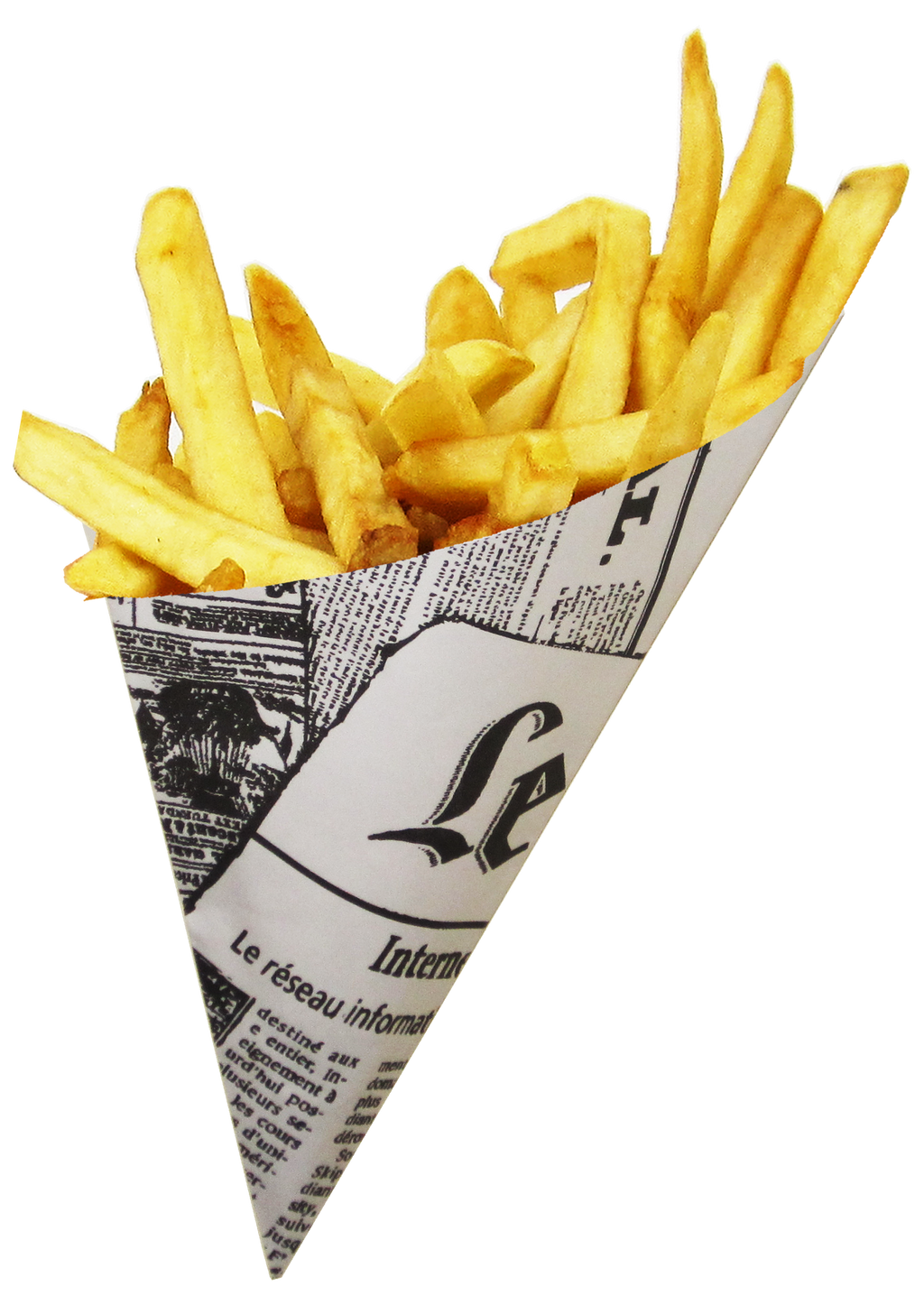 X-Large K-20 French Newspaper Paper Cones
