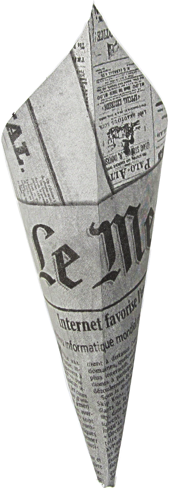 Hors d'oeuvre Mini K-13 French Newspaper Paper Cones, holds 4.5 oz. –