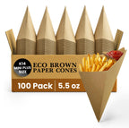 K14 MINI PLUS SIZE
ECO BROWN PAPER CONES
100 Pack
5.5 oz