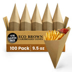 K18 LARGE SIZE
ECO BROWN CARDBOARD CONES
100 Pack
9.5 oz
