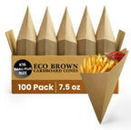 K16 SMALL PLUS SIZE
ECO BROWN CARDBOARD CONES
100 Pack
7.5 oz