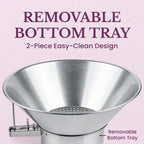 REMOVABLE BOTTOM TRAY
2-Piece Easy-Clean Design