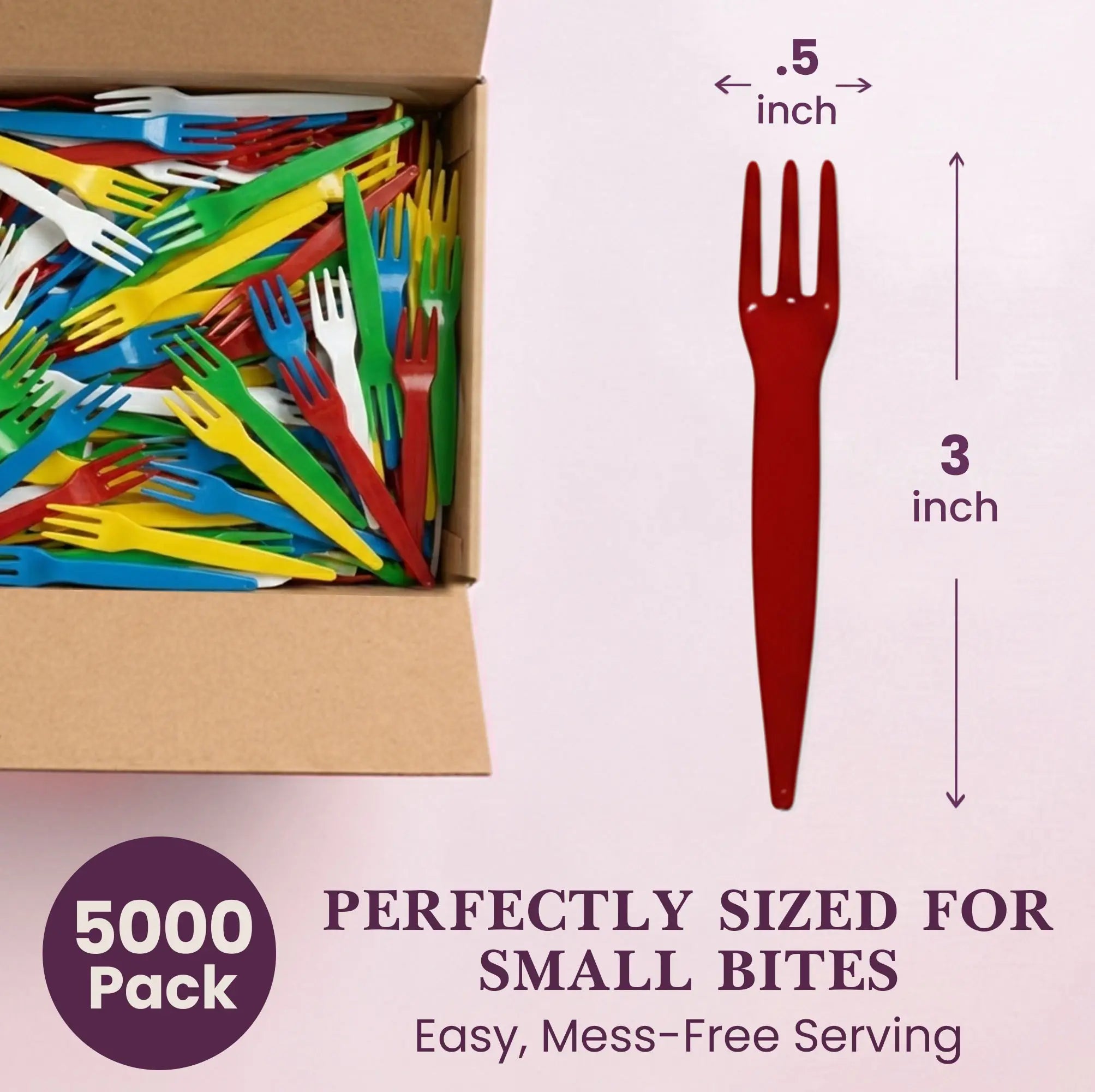 5000 Pack
PERFECTLY SIZED FOR SMALL BITES
Easy, Mess-Free Serving