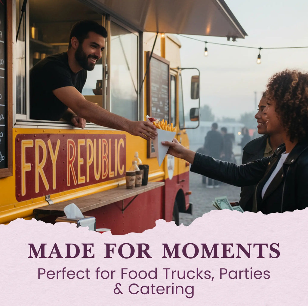 MADE FOR MOMENTS
Perfect for Food Trucks, Parties & Catering