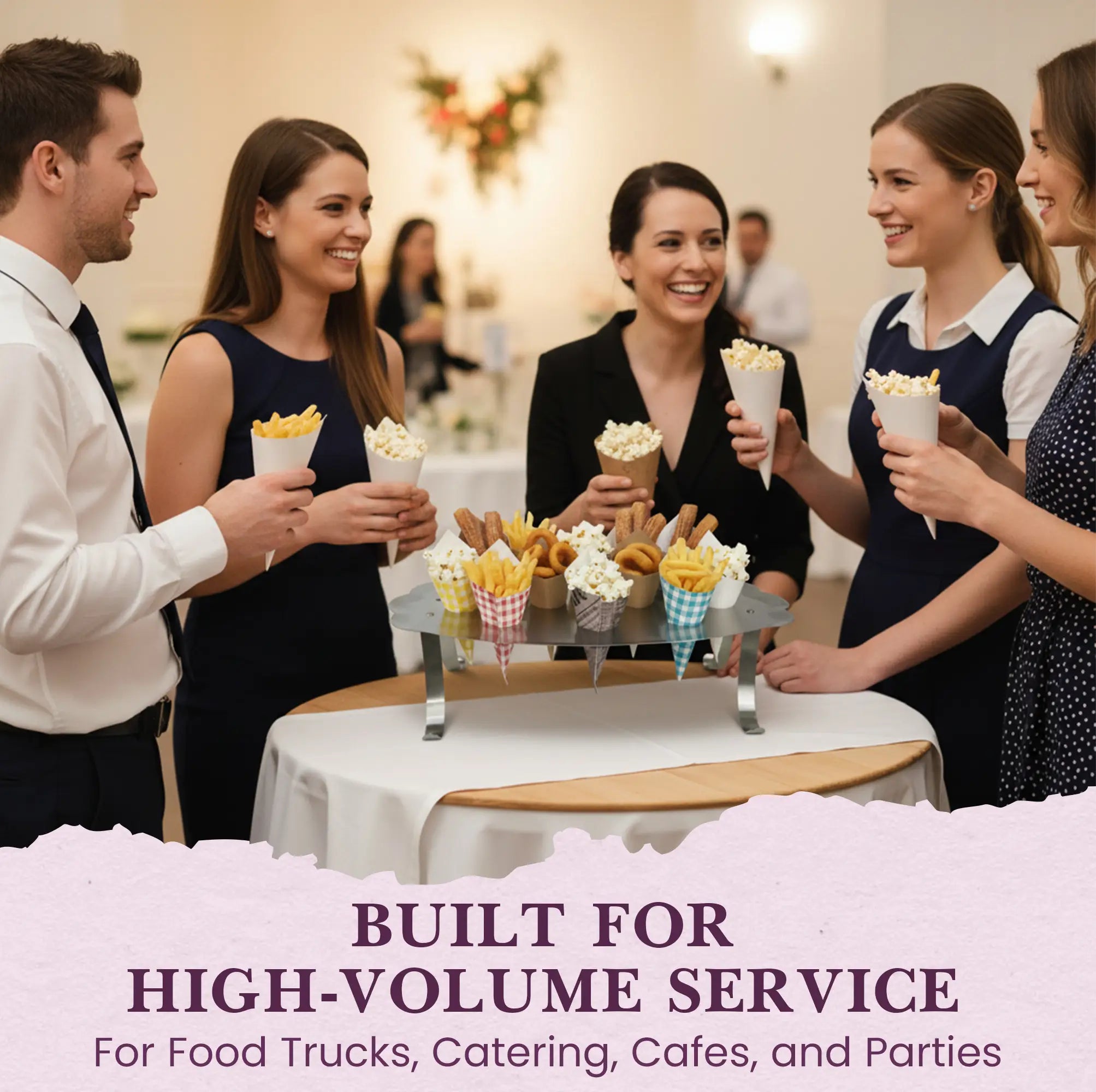 BUILT FOR HIGH-VOLUME SERVICE For Food Trucks, Catering, Cafes, and Parties