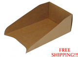 Belgian Waffle Tray Eco Kraft Brown. Ships flat, simple to fold & serve.