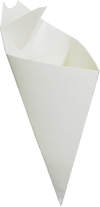 Cardboard Cone With Built In Sauce Container, holds 5.5 oz.