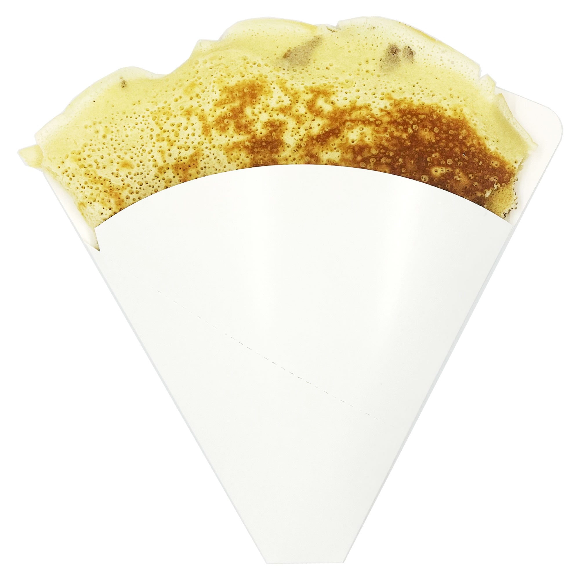 Regular Size Crepe Holder White - Perforated 250 gram Cardboard