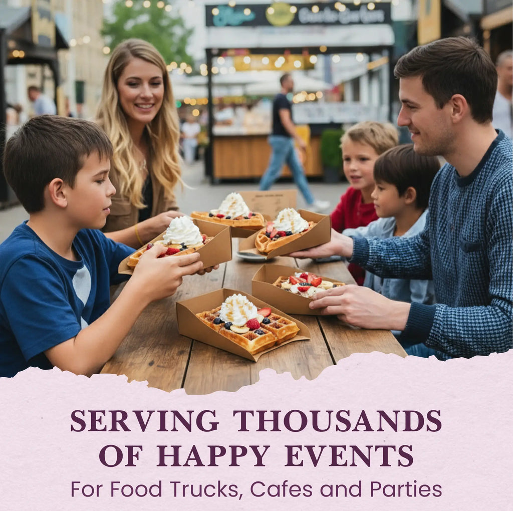 SERVING THOUSANDS OF HAPPY EVENTS
For Food Trucks, Cafes and Parties