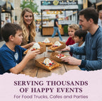 SERVING THOUSANDS OF HAPPY EVENTS
For Food Trucks, Cafes and Parties