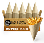 K21 XX LARGE SIZE
ECO BROWN PAPER CONES
100 Pack
14.5 oz