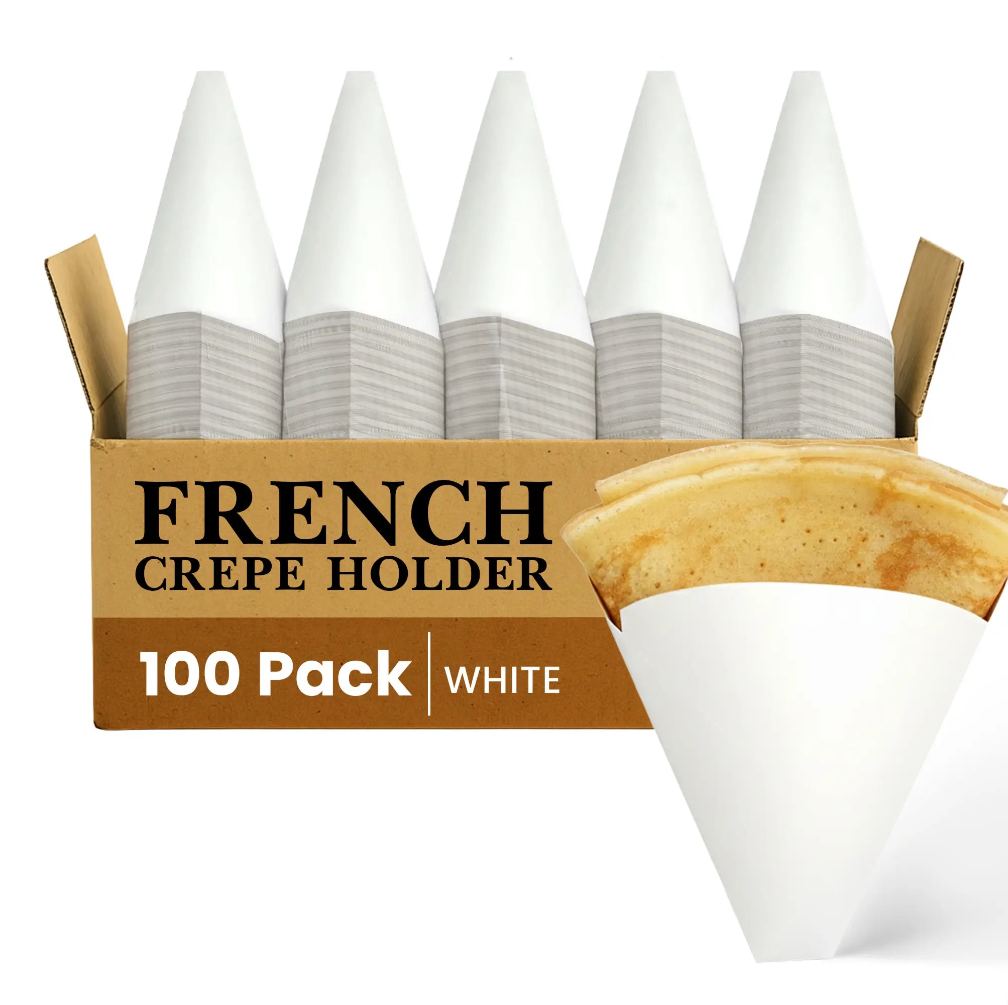 FRENCH CREPE HOLDER
100 Pack
WHITE