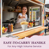 EASY-TO-CARRY HANDLE
For Any-High Volume Service