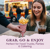 GRAB, GO & ENJOY
Perfect for Food Trucks, Parties & Catering