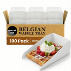 REGULAR SIZE
BELGIAN
WAFFLE TRAY
100 Pack
WHITE