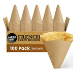 LARGE SIZE
FRENCH CREPE HOLDER
100 Pack
BROWN