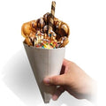 Hong Kong Egg Waffle - White Cardboard Cone
