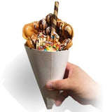 Hong Kong Egg Waffle - White Cardboard Cone