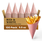 RED & WHITE
CHECKERED PAPER CONES
100 Pack
9.5 oz