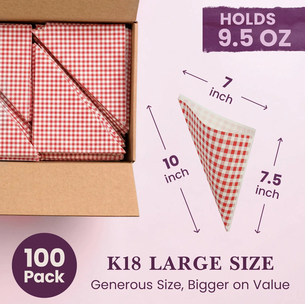 100 Pack
K18 LARGE SIZE
Generous Size, Bigger on Value