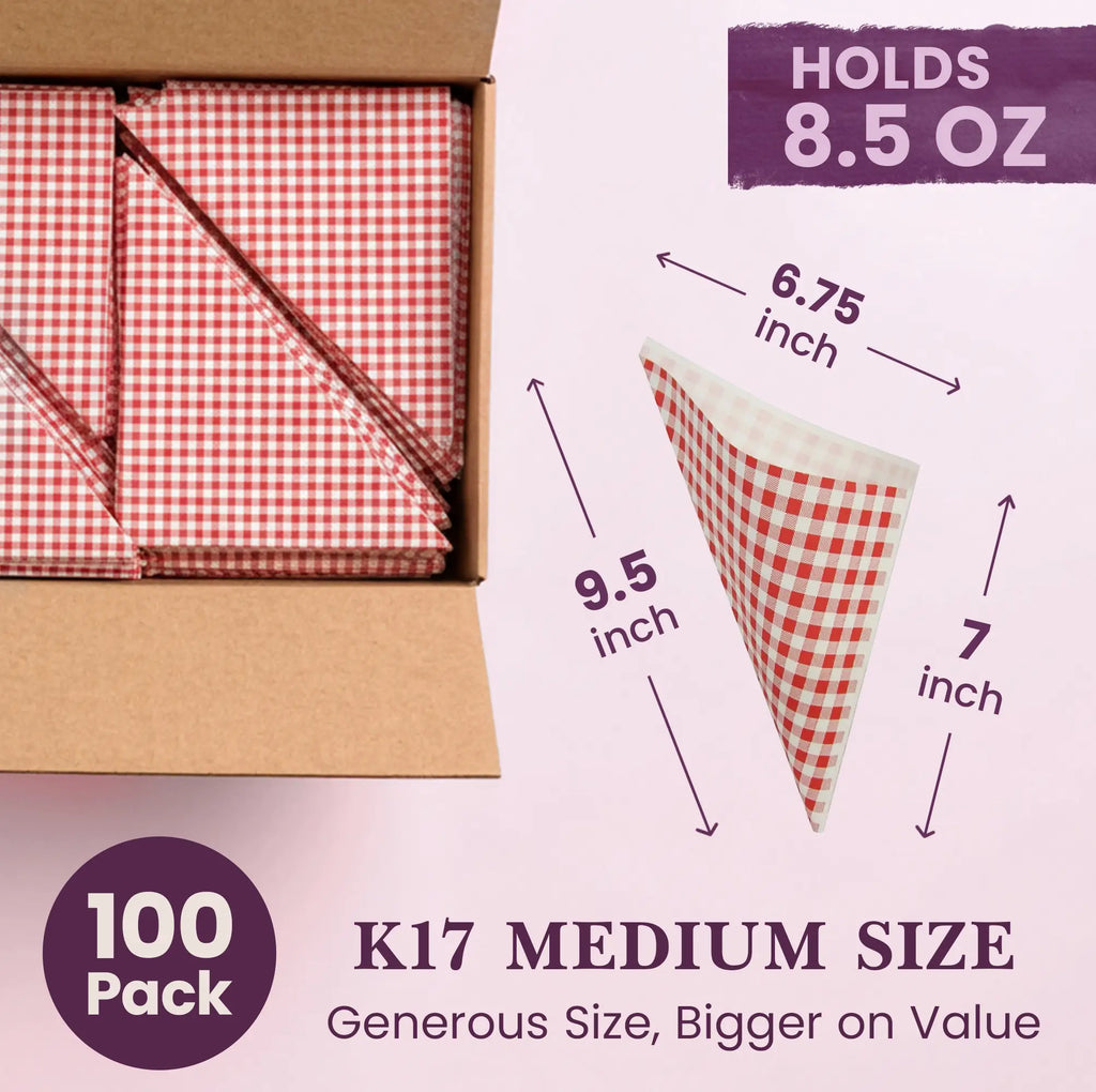 100 Pack
K17 MEDIUM SIZE
Generous Size, Bigger on Value