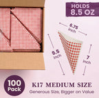 100 Pack
K17 MEDIUM SIZE
Generous Size, Bigger on Value
