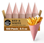 K17 MEDIUM SIZE
RED & WHITE
CHECKERED PAPER CONES
100 Pack
8.5 oz