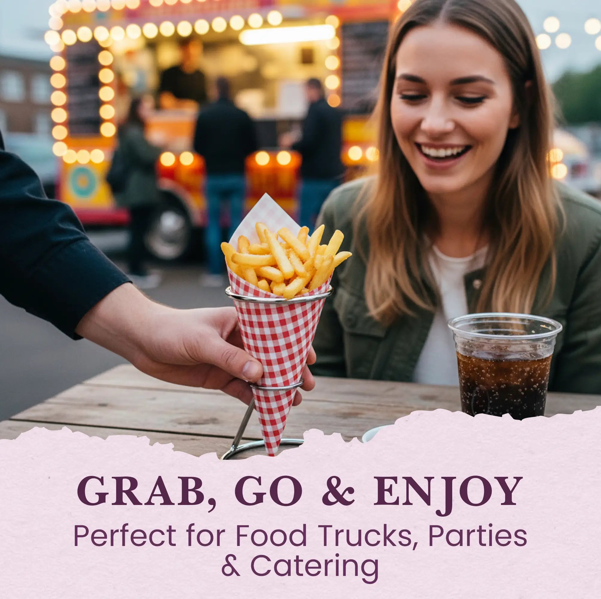GRAB, GO & ENJOY
Perfect for Food Trucks, Parties & Catering
